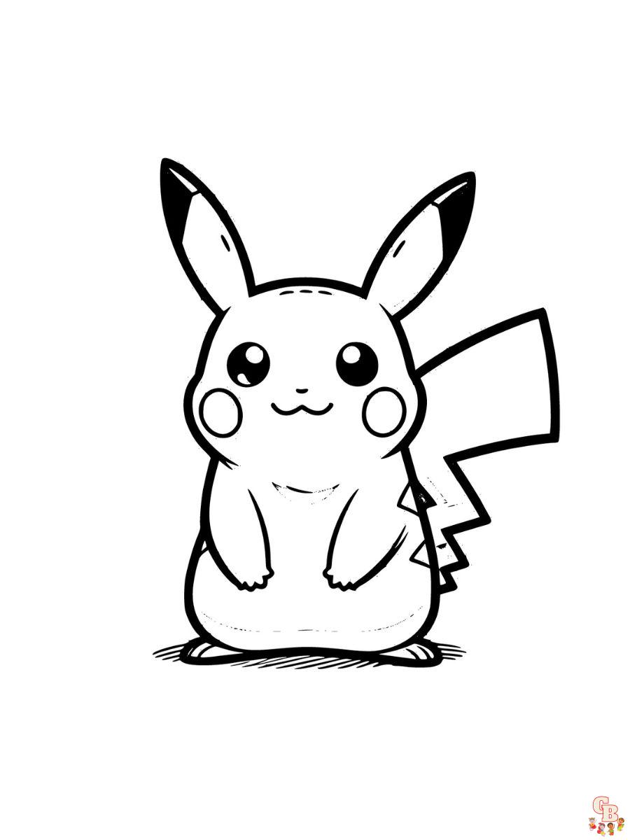 pikachu pokemon coloring pages