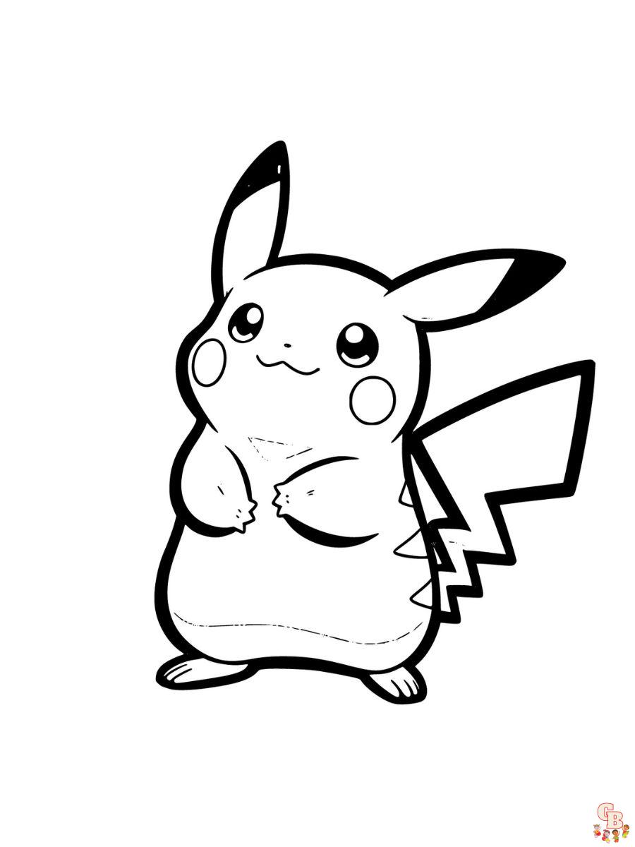 pikachu printable coloring pages