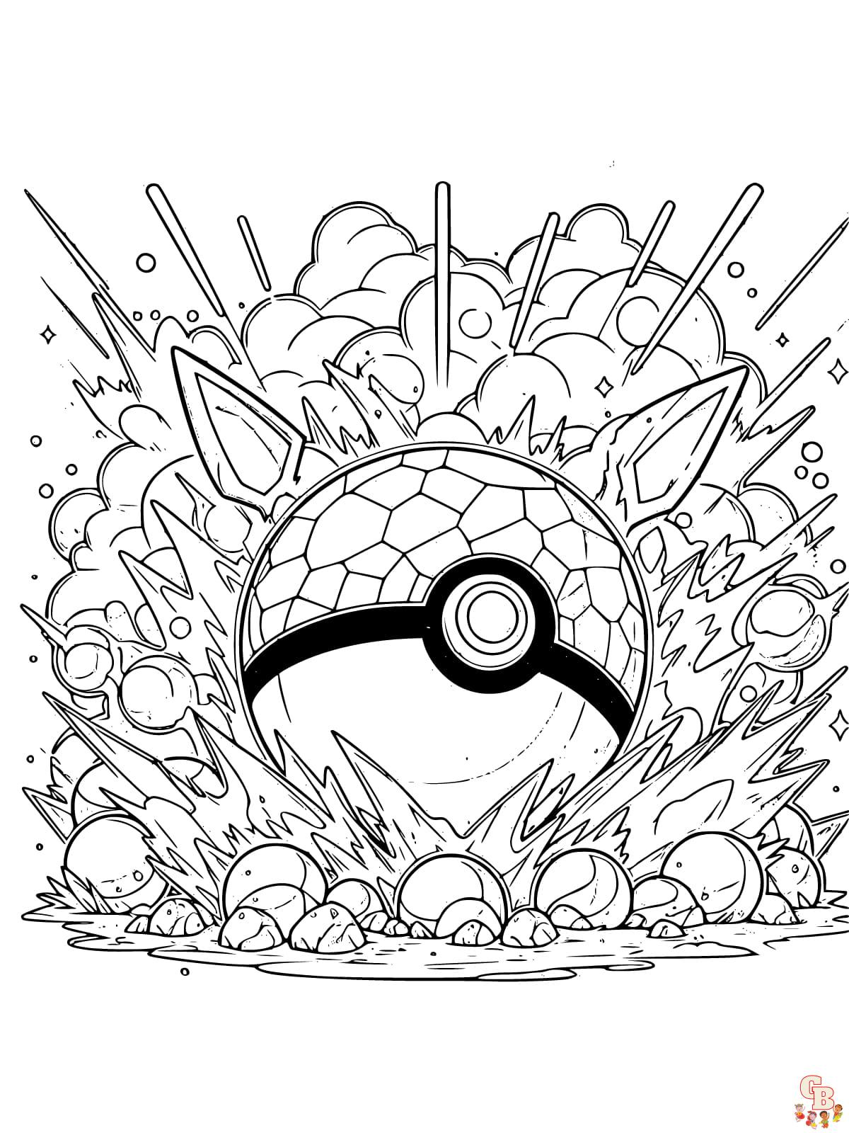 pokemon ball coloring pages