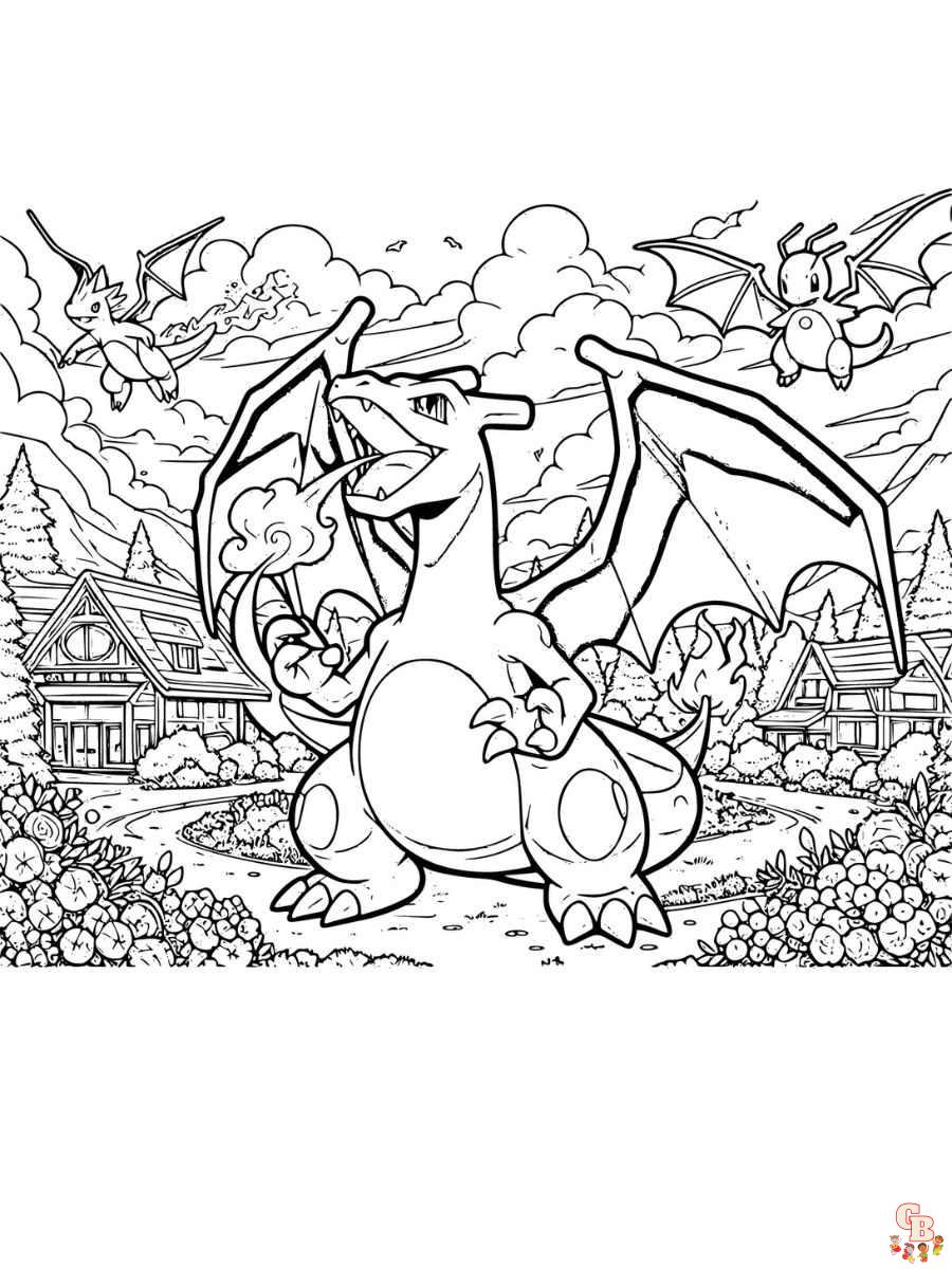 pokemon charizard coloring pages