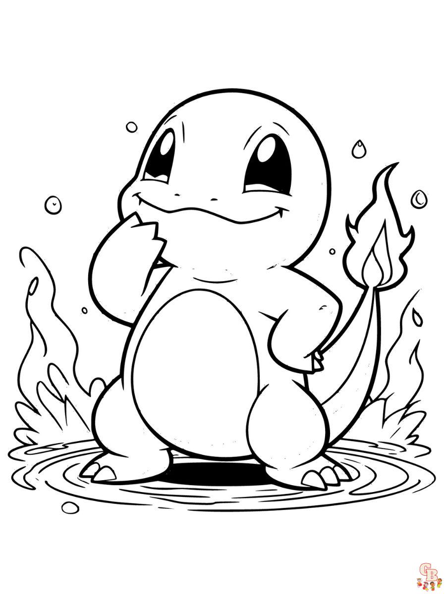 pokemon charmander coloring page
