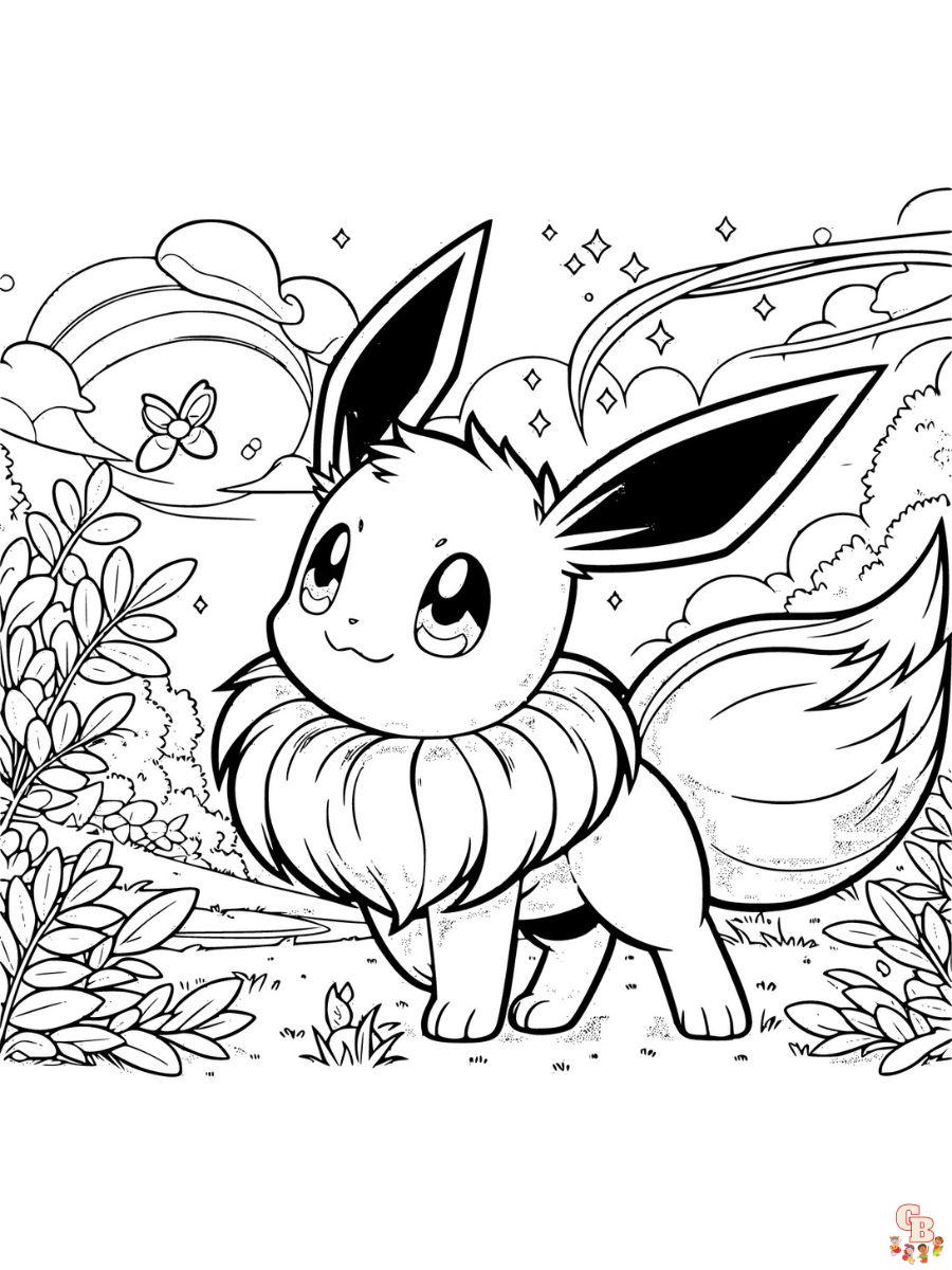 Como Desenhar o Eevee (Pokémom)  Pokemon coloring pages, Pokemon coloring,  Pokemon drawings
