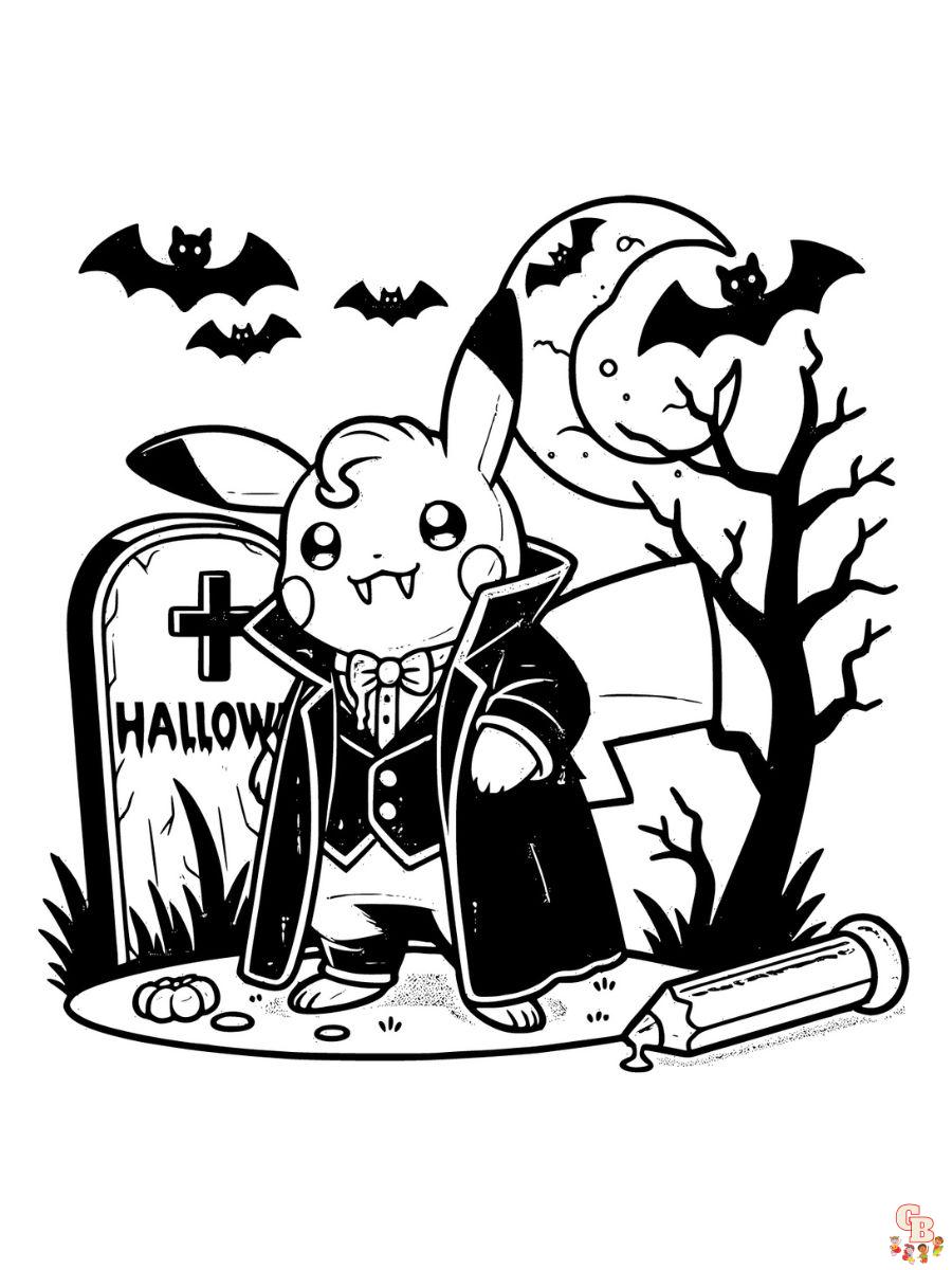 pokemon coloring pages halloween
