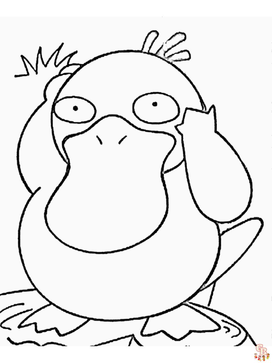 pokemon coloring pages of psyduck