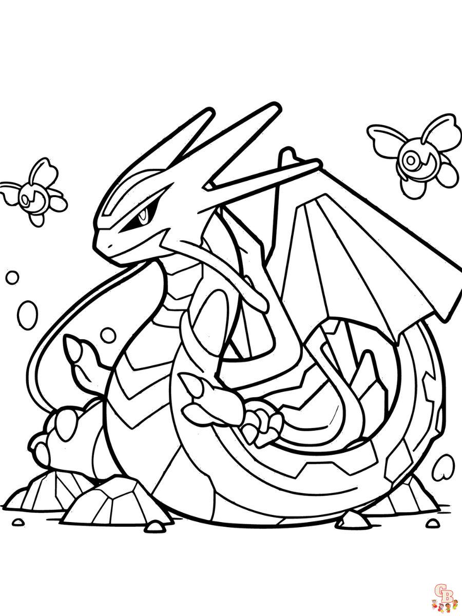 pokemon rayquaza coloring page
