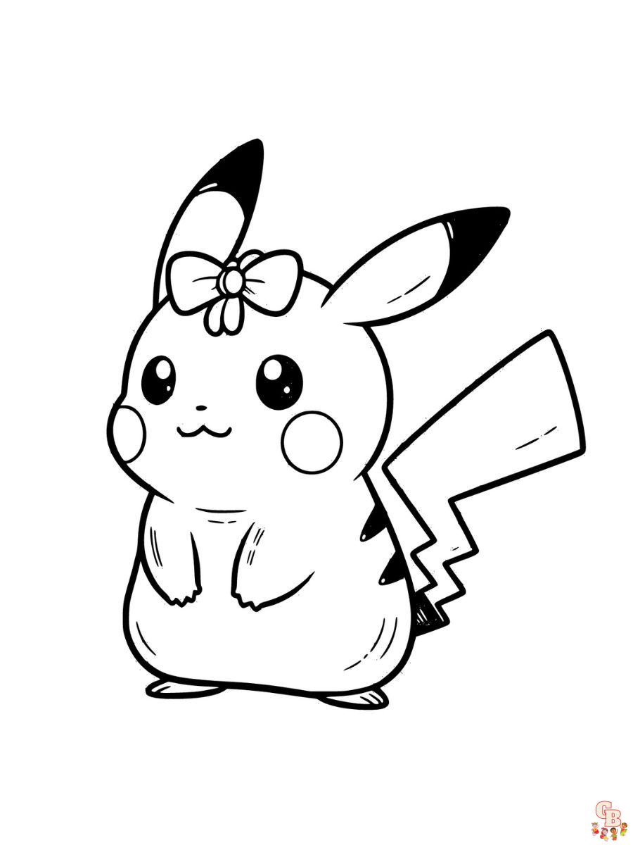 pokemon coloring pages of pikachu
