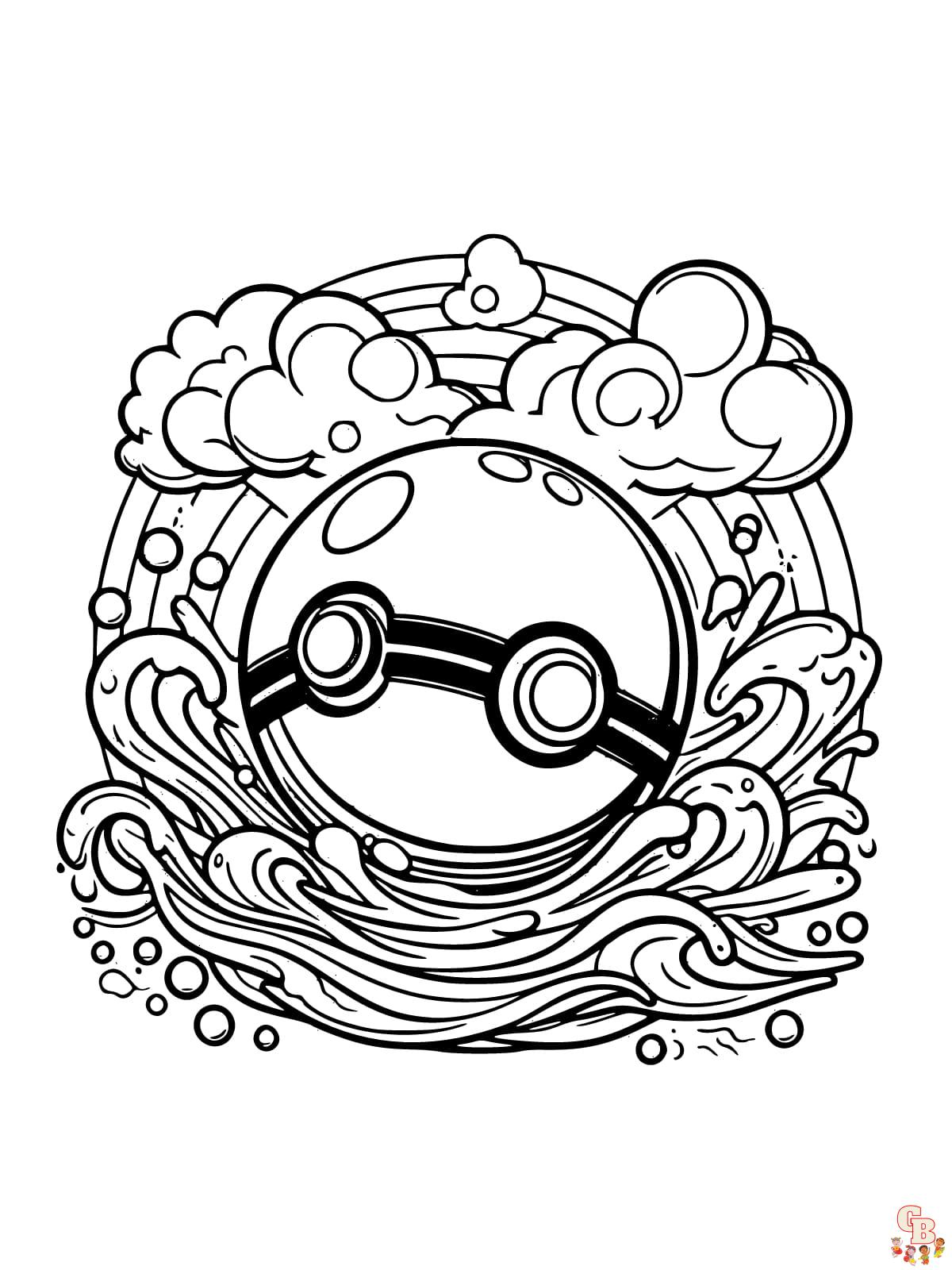 pokemon coloring pages pokeball
