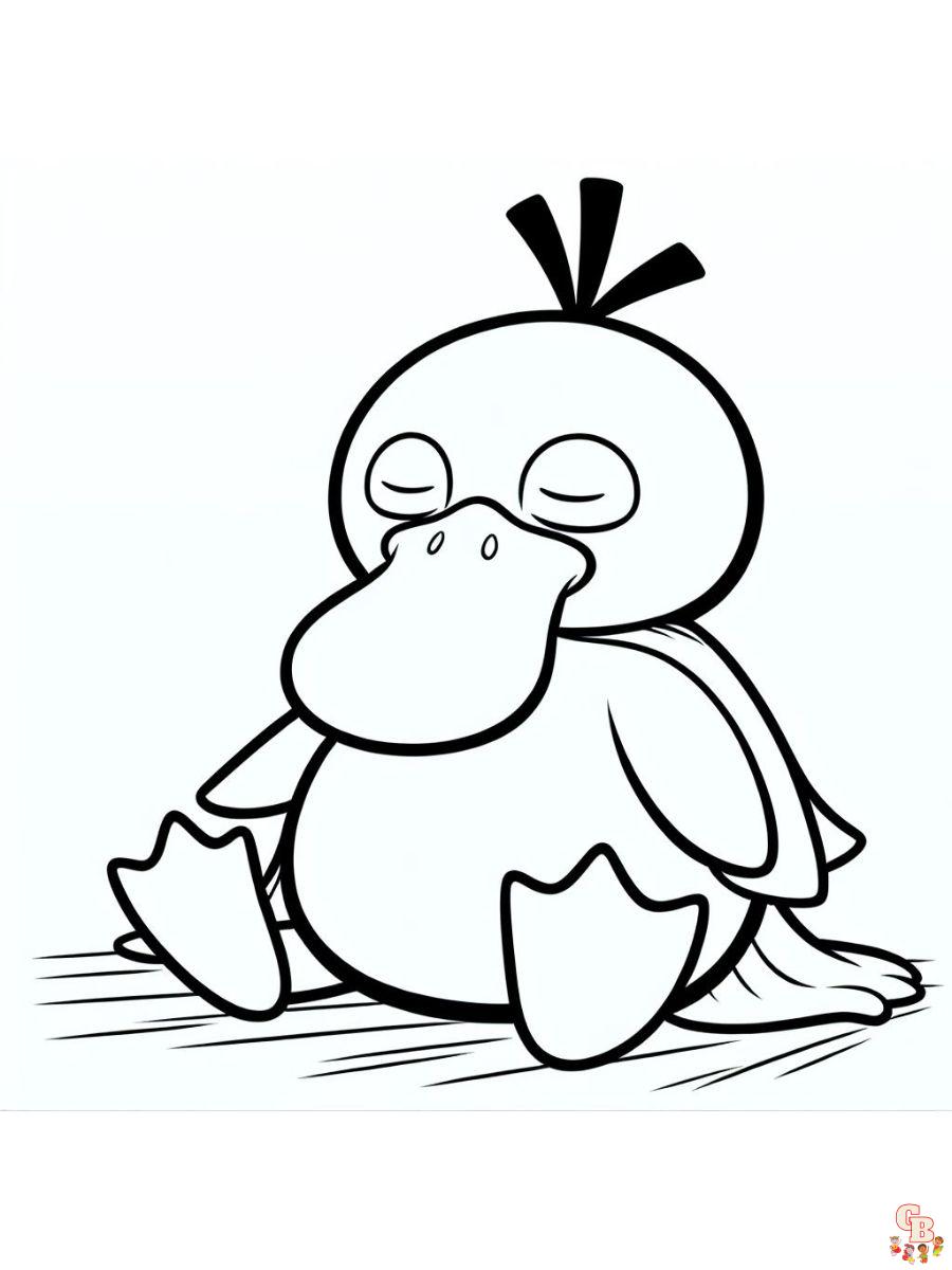 pokemon coloring pages psyduck