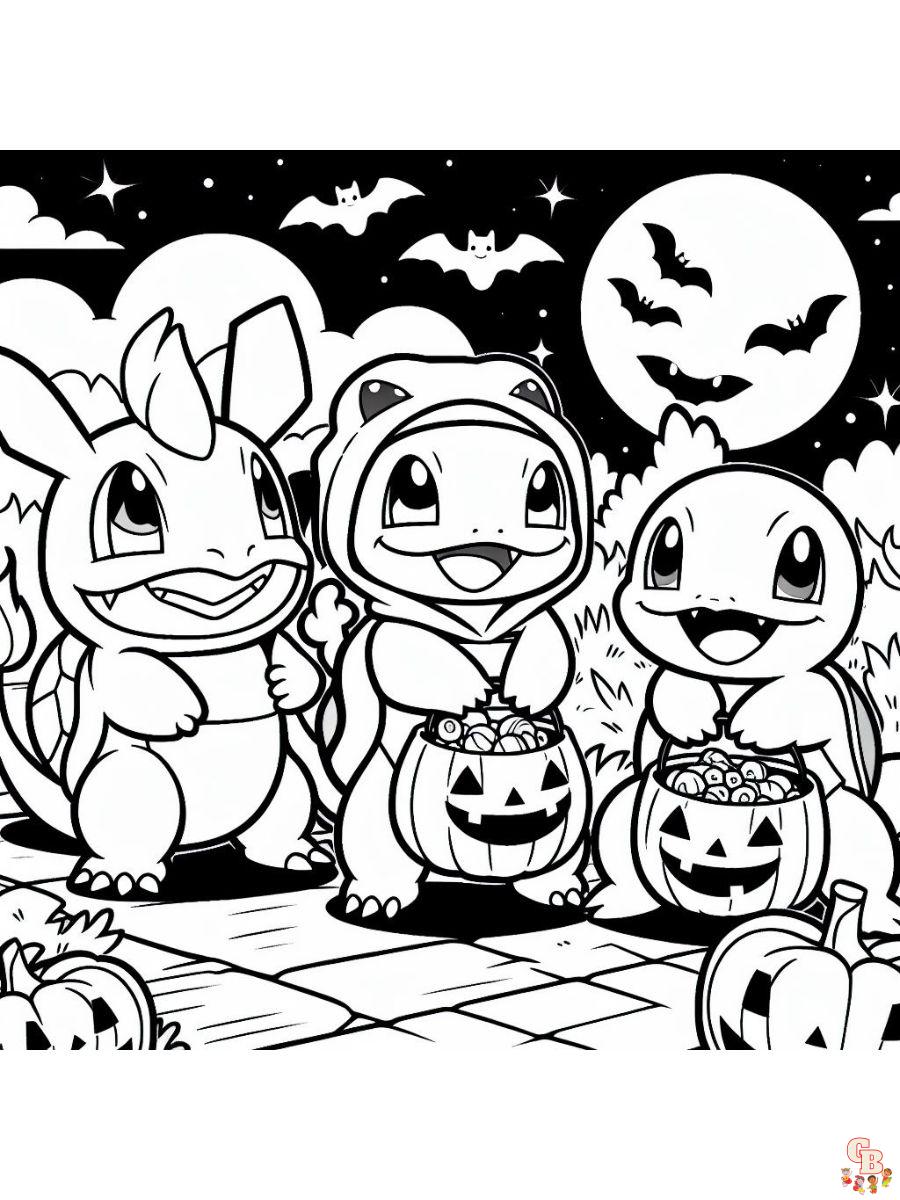 pokemon halloween coloring pages printable