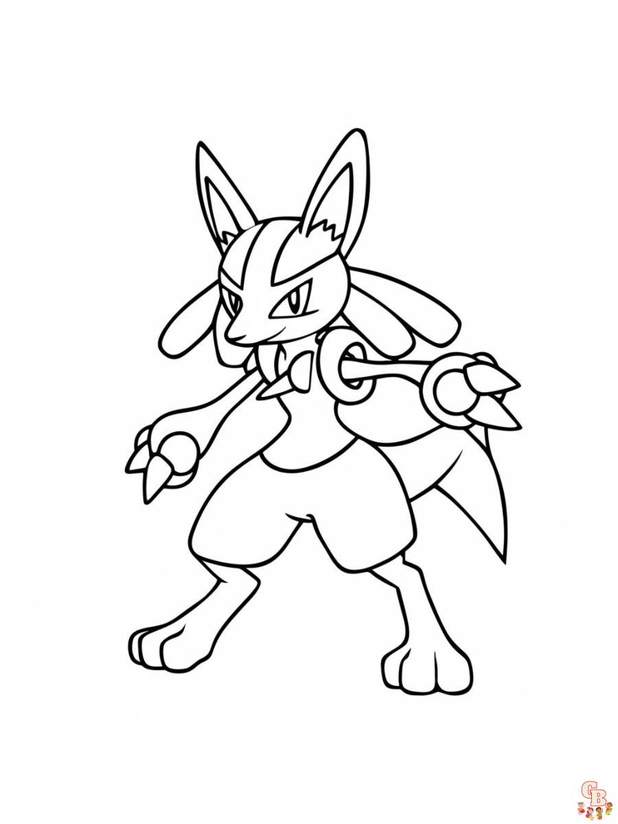 coloring pages of lucario