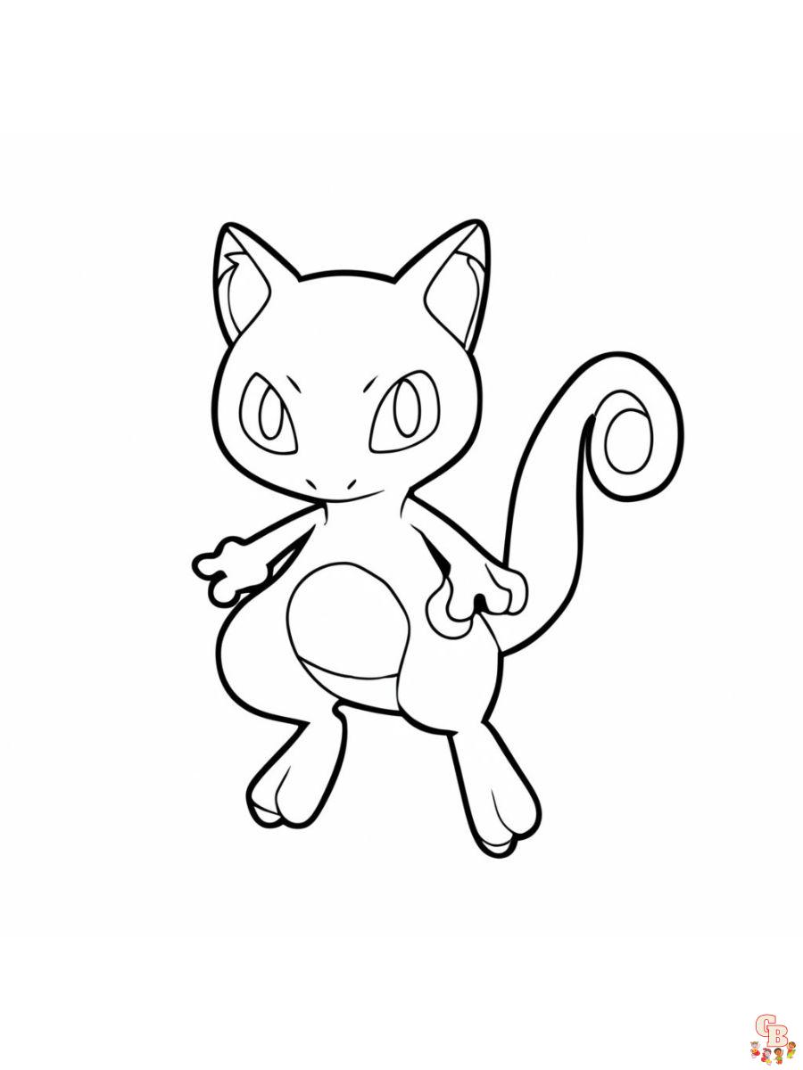 pokemon mew coloring pages free