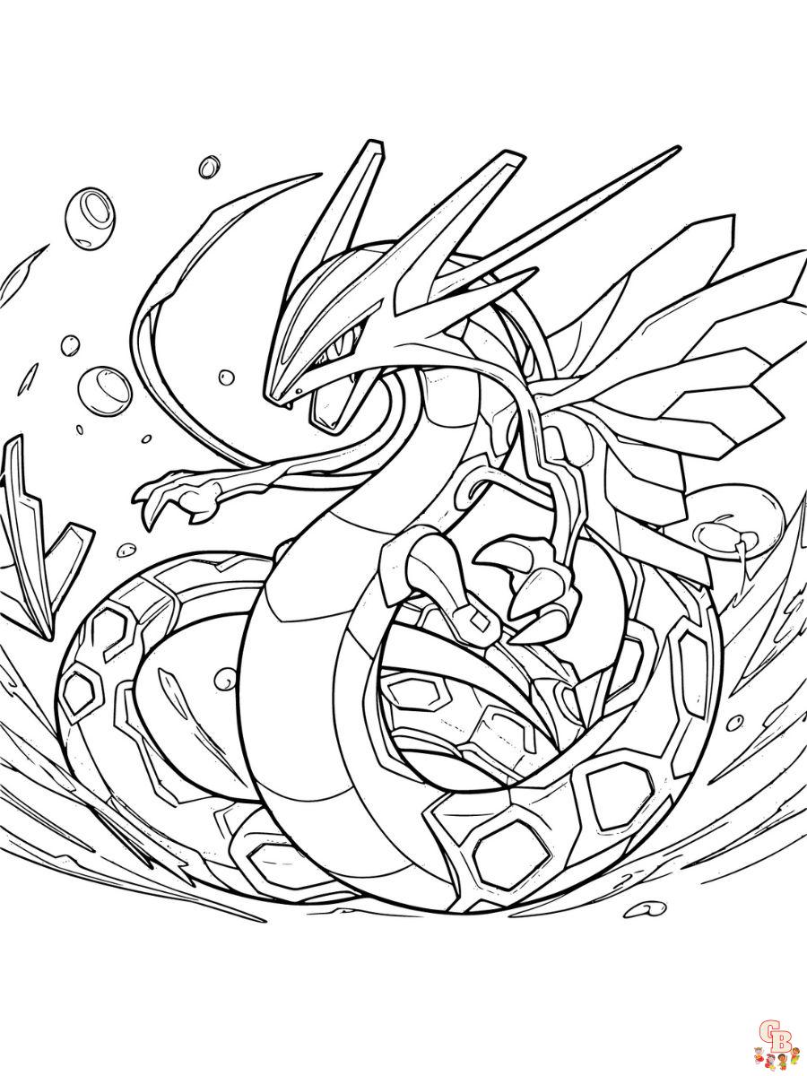 pokemon rayquaza coloring pages