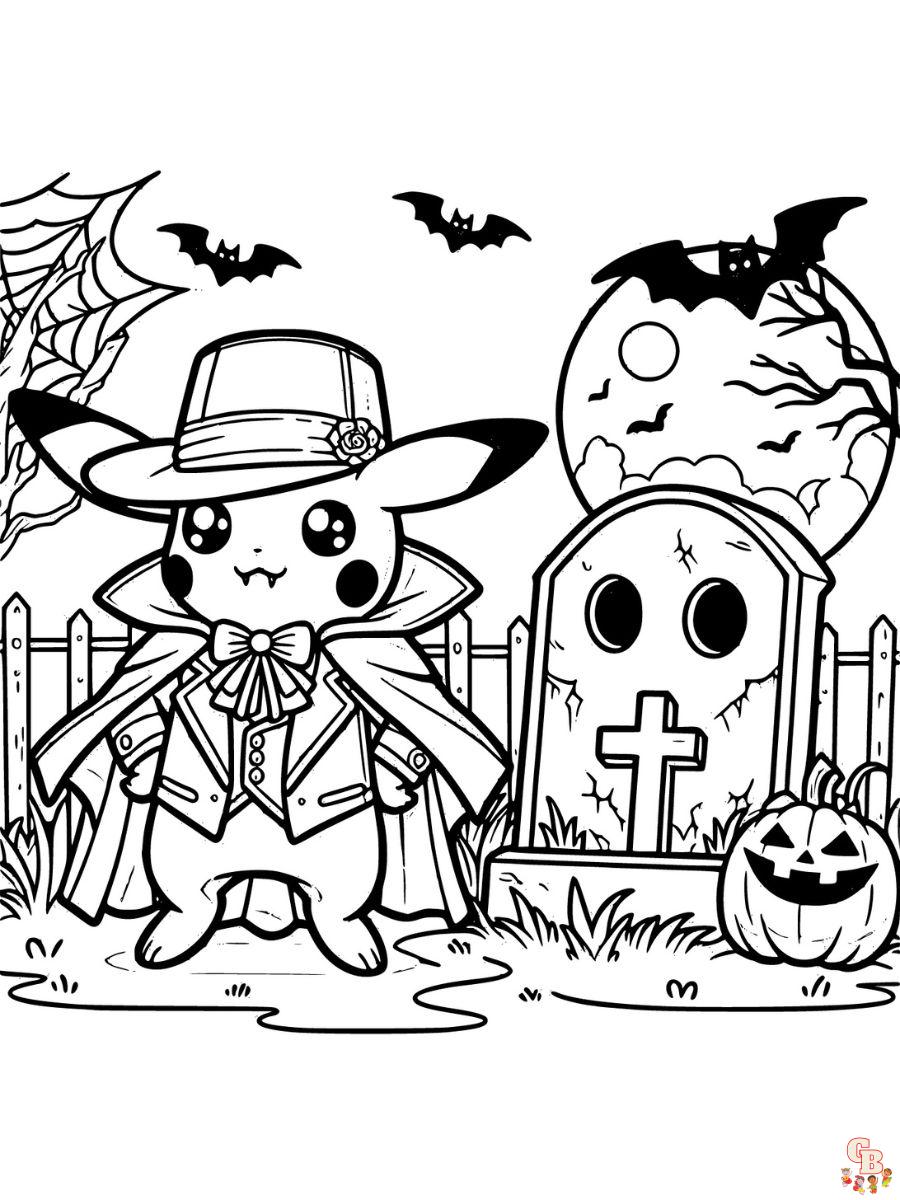 printable pokemon halloween coloring pages
