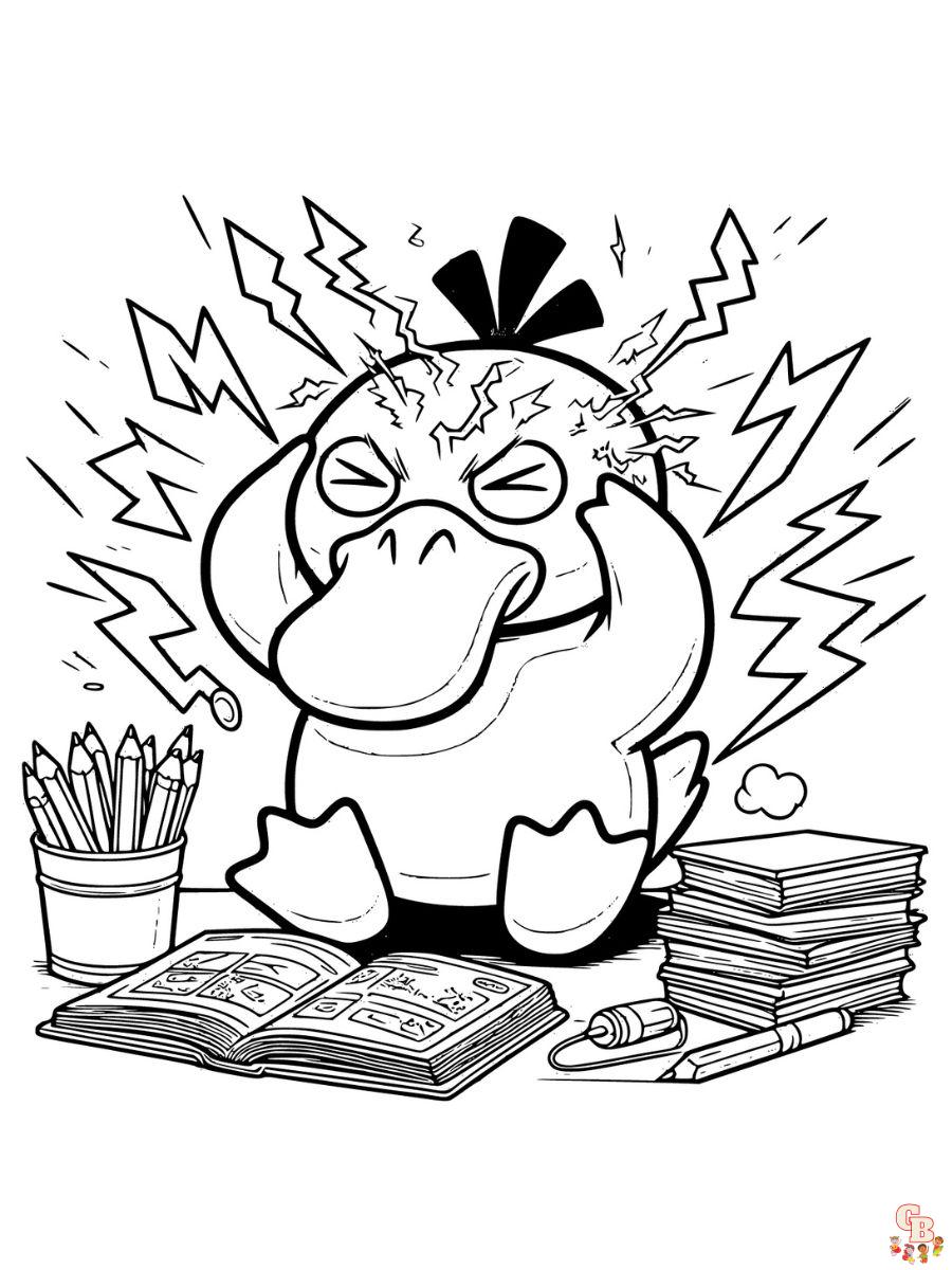 psyduck coloring page