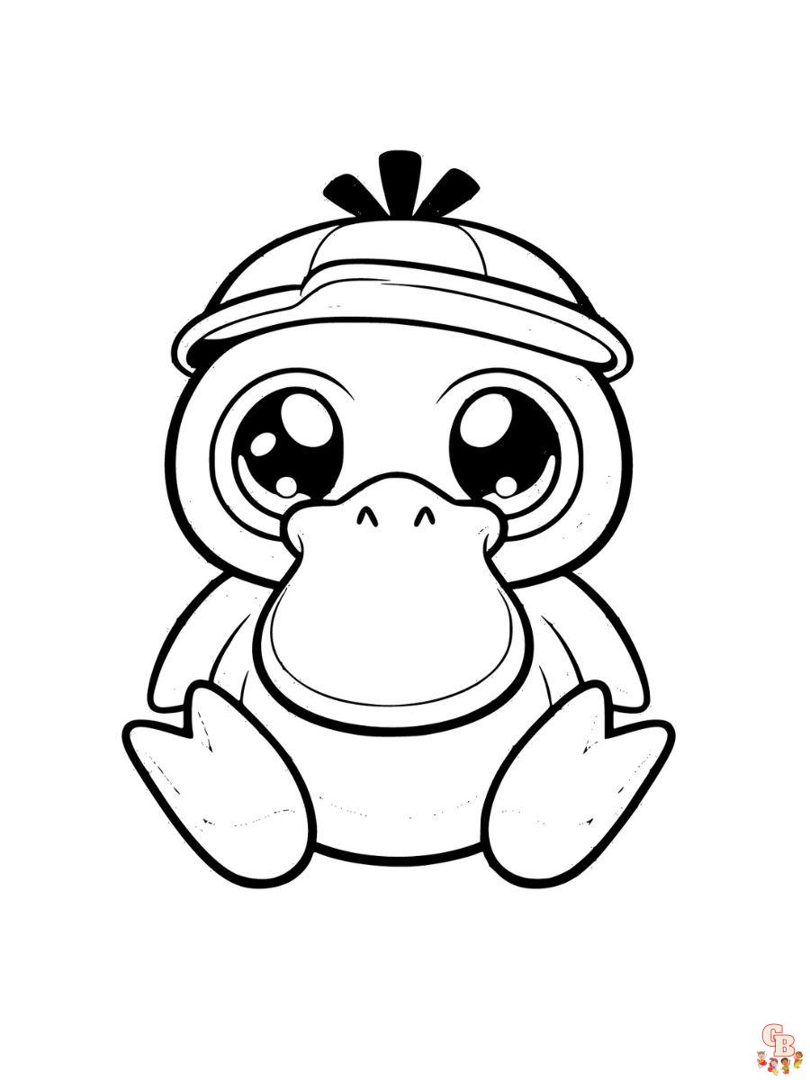 psyduck pokemon coloring page