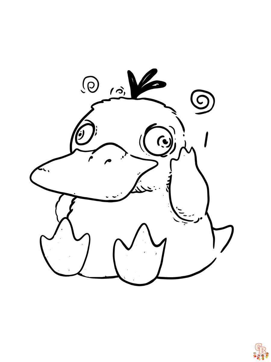 psyduck pokemon coloring pages
