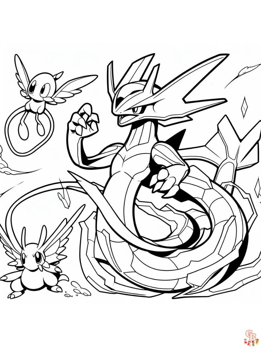rayquaza pokemon coloring pages