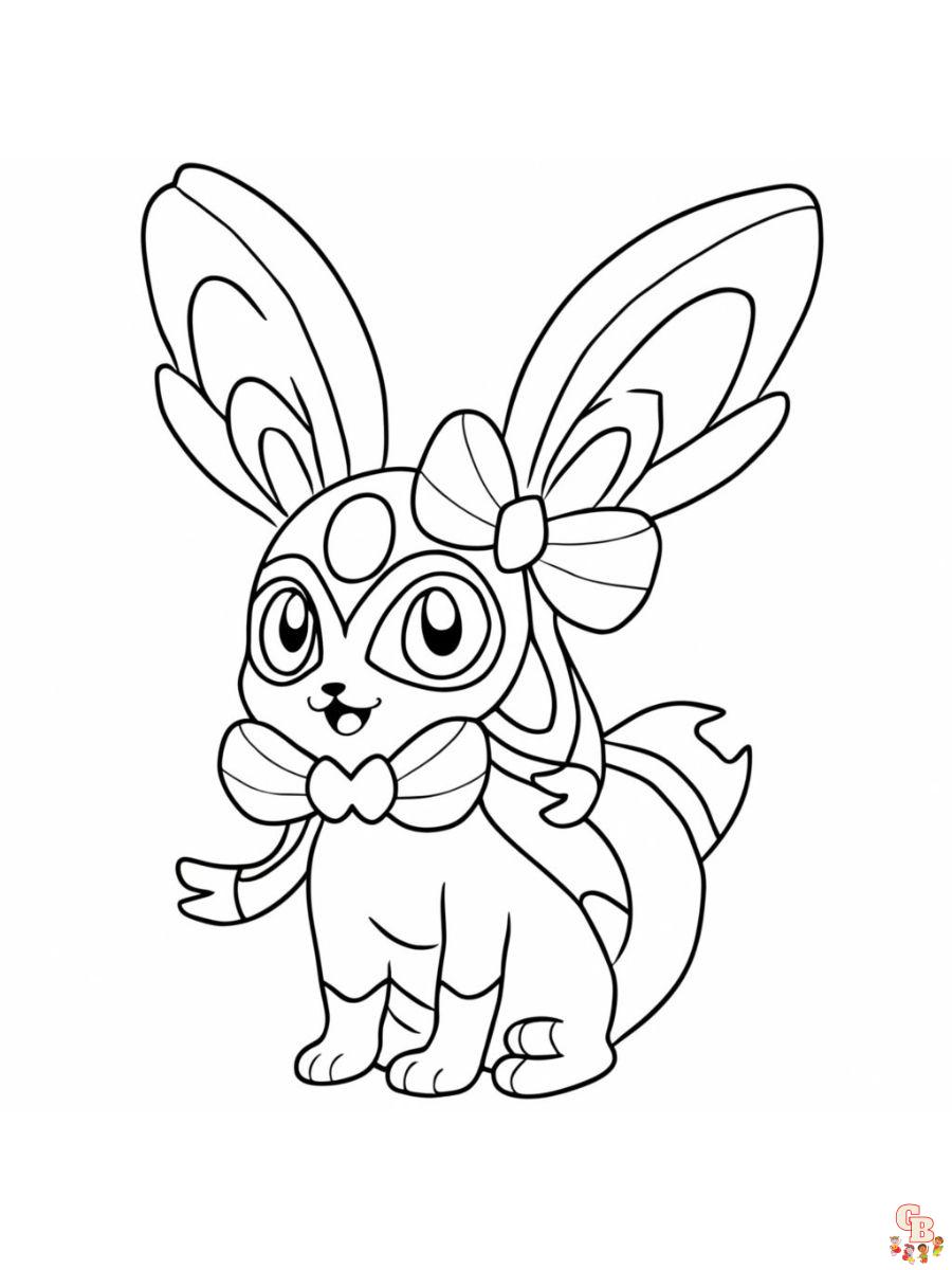 cute sylveon coloring pages
