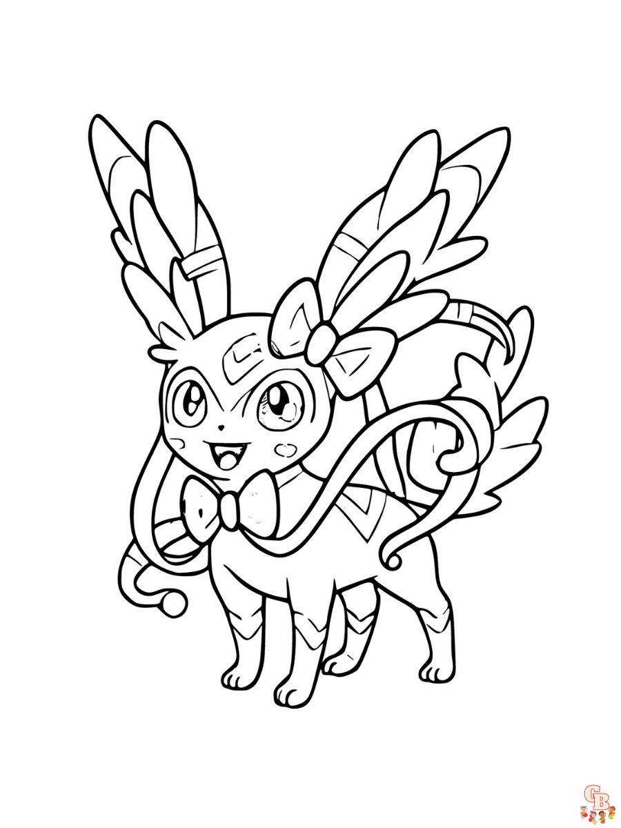 sylveon pokemon coloring pages