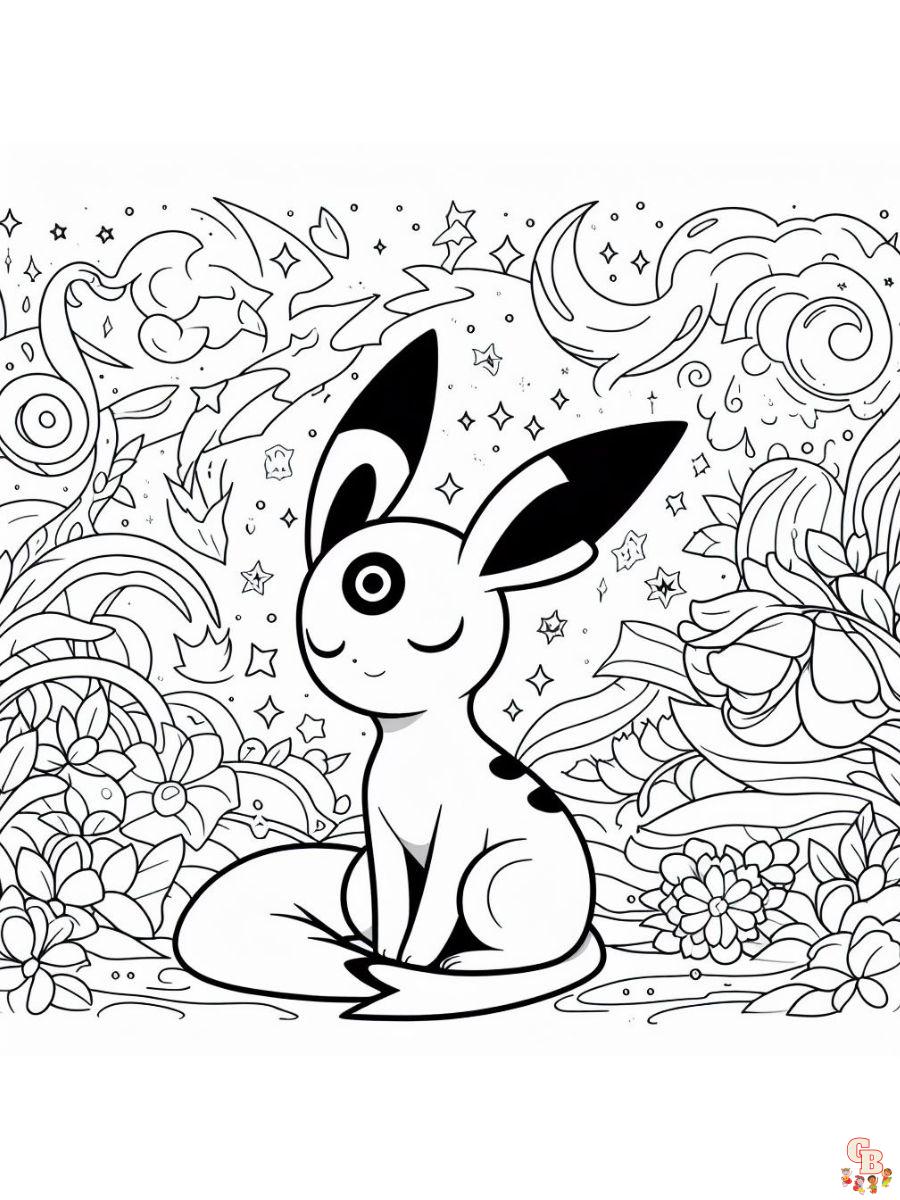 umbreon in pokemon coloring page