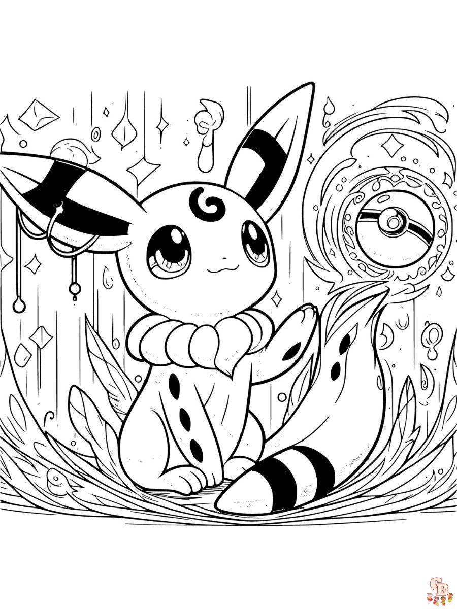 cute umbreon coloring pages