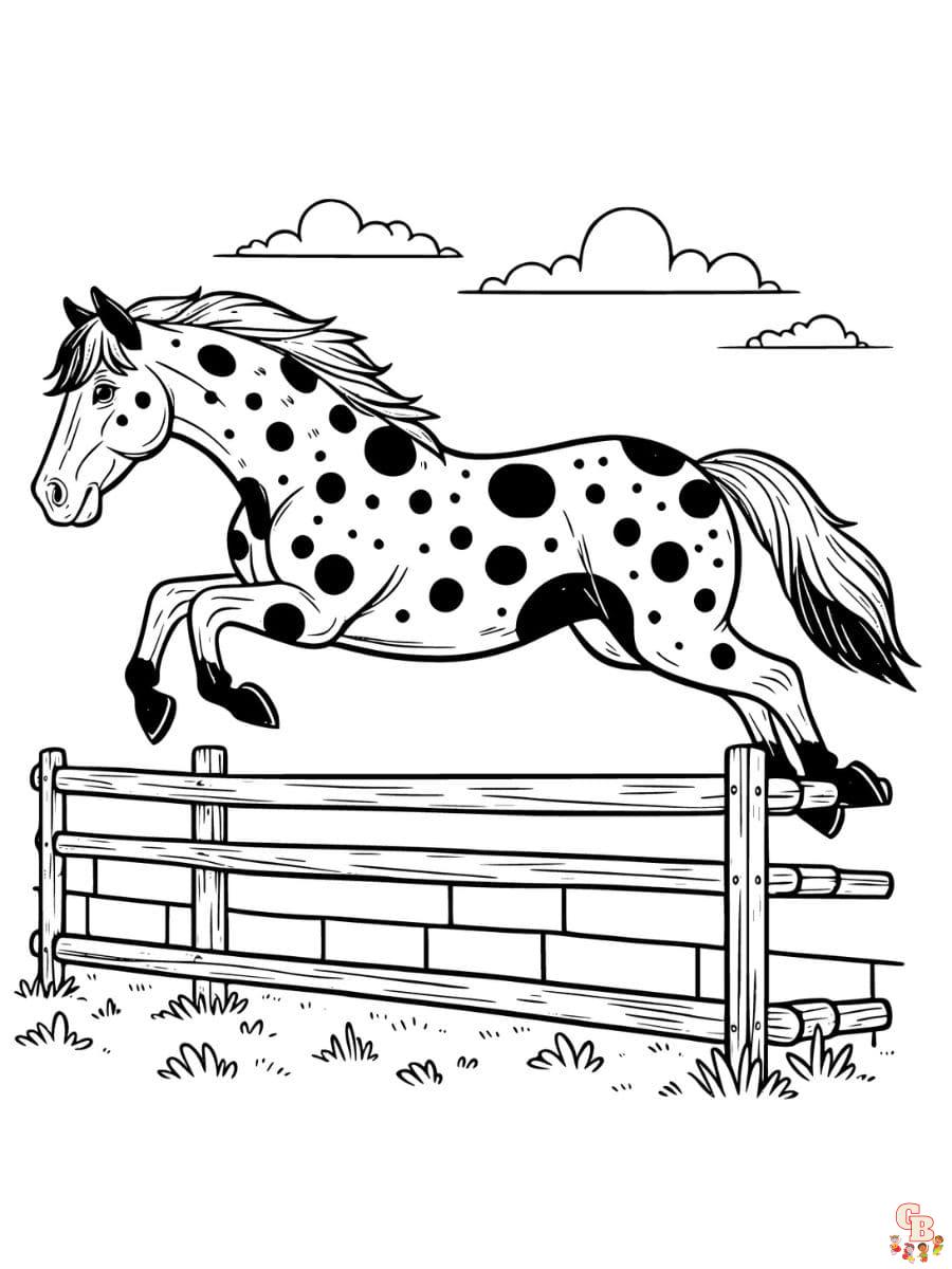 Free appaloosa horse coloring pages printable