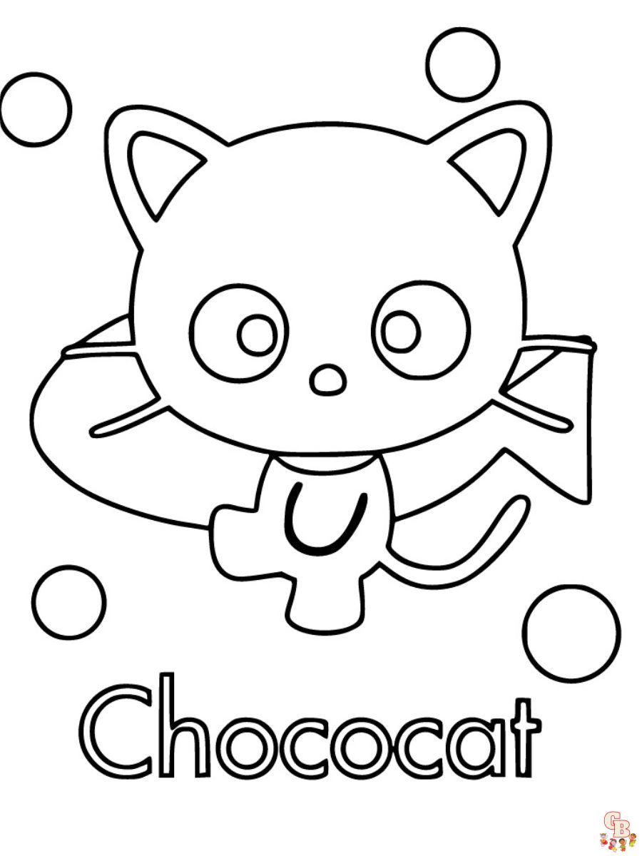 Free chococat coloring pages