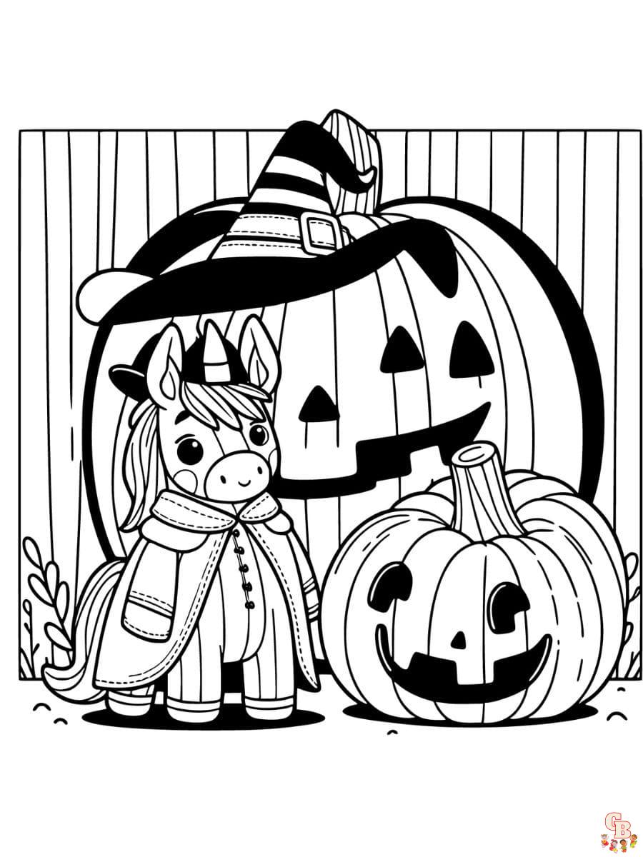 Free halloween horse coloring pages printable