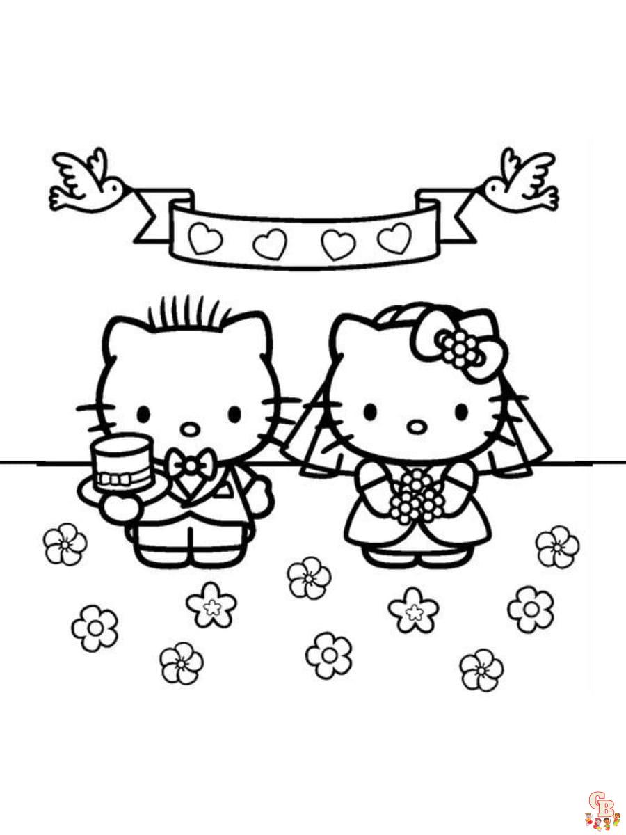 Free hello kitty and dear daniel coloring pages to print