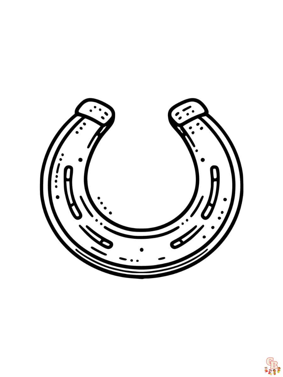 Free horseshoe coloring pages printable