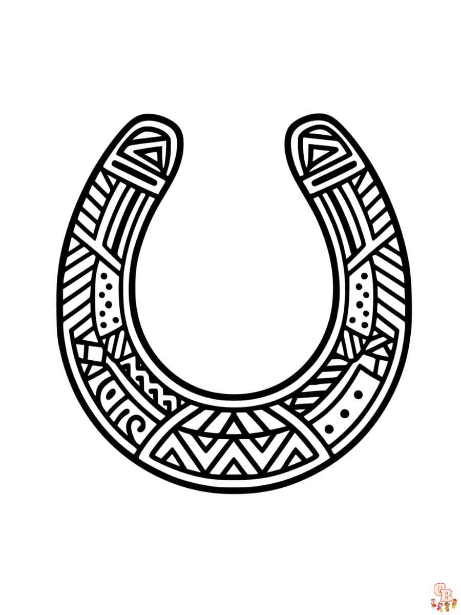 Free horseshoe coloring pages