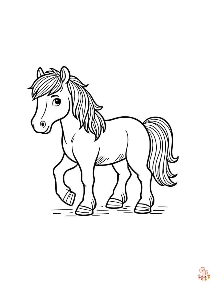 Free mustang horse coloring pages