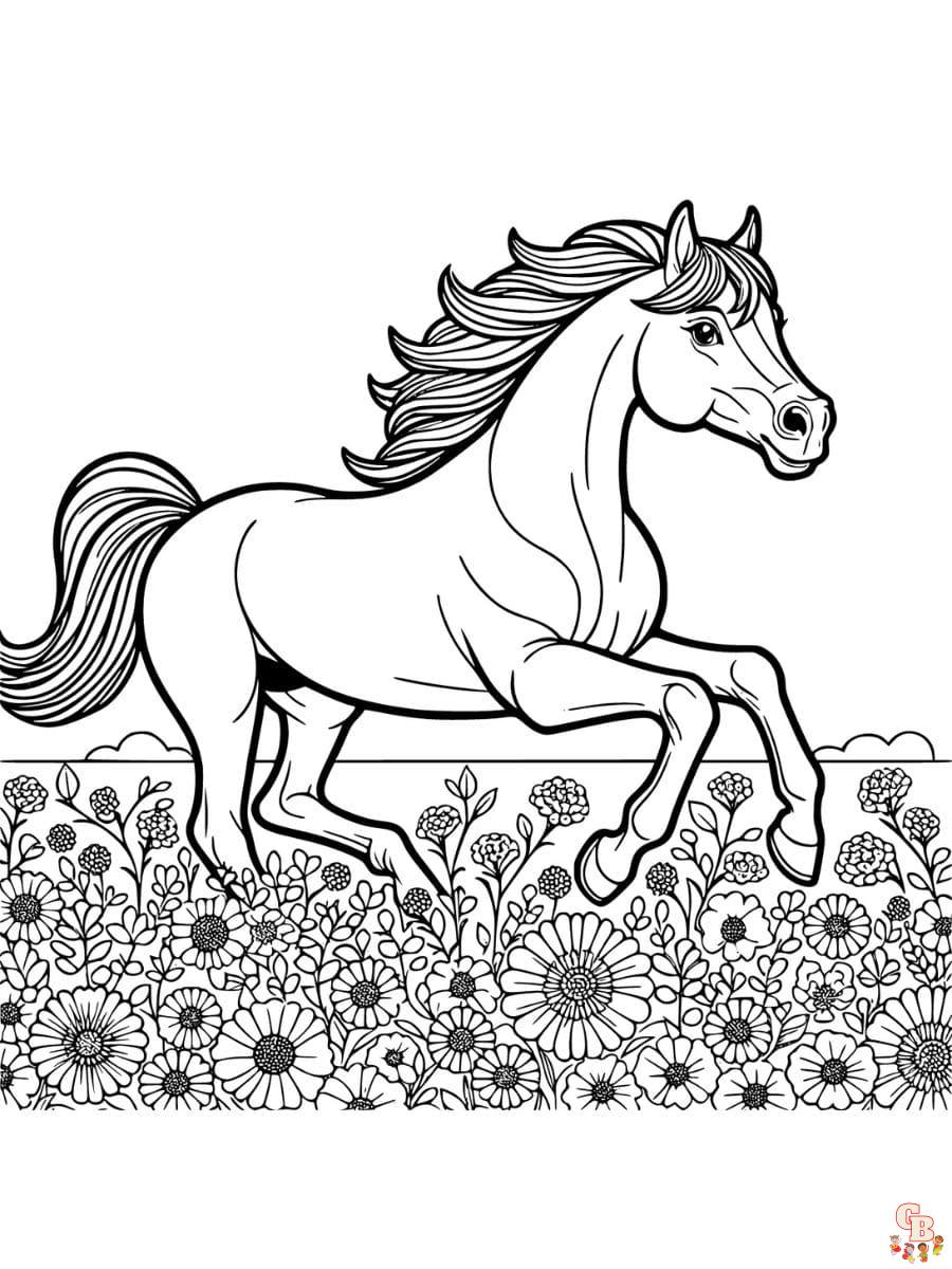 Printable arabian horse coloring pages
