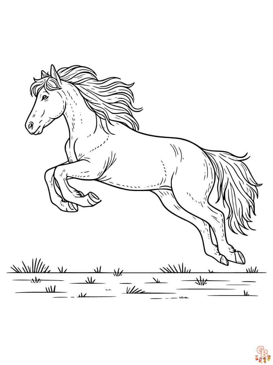 Printable mustang horse coloring pages