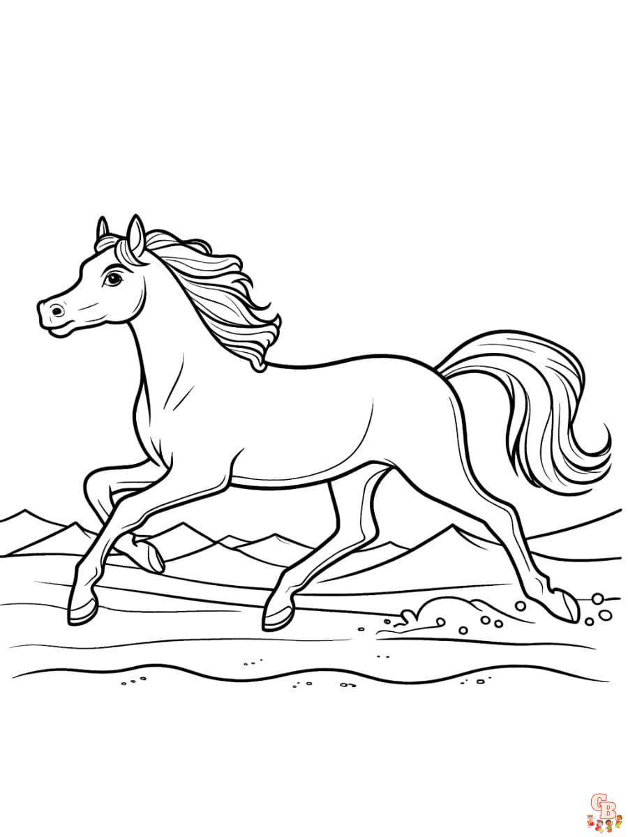 arabian horse coloring pages printable