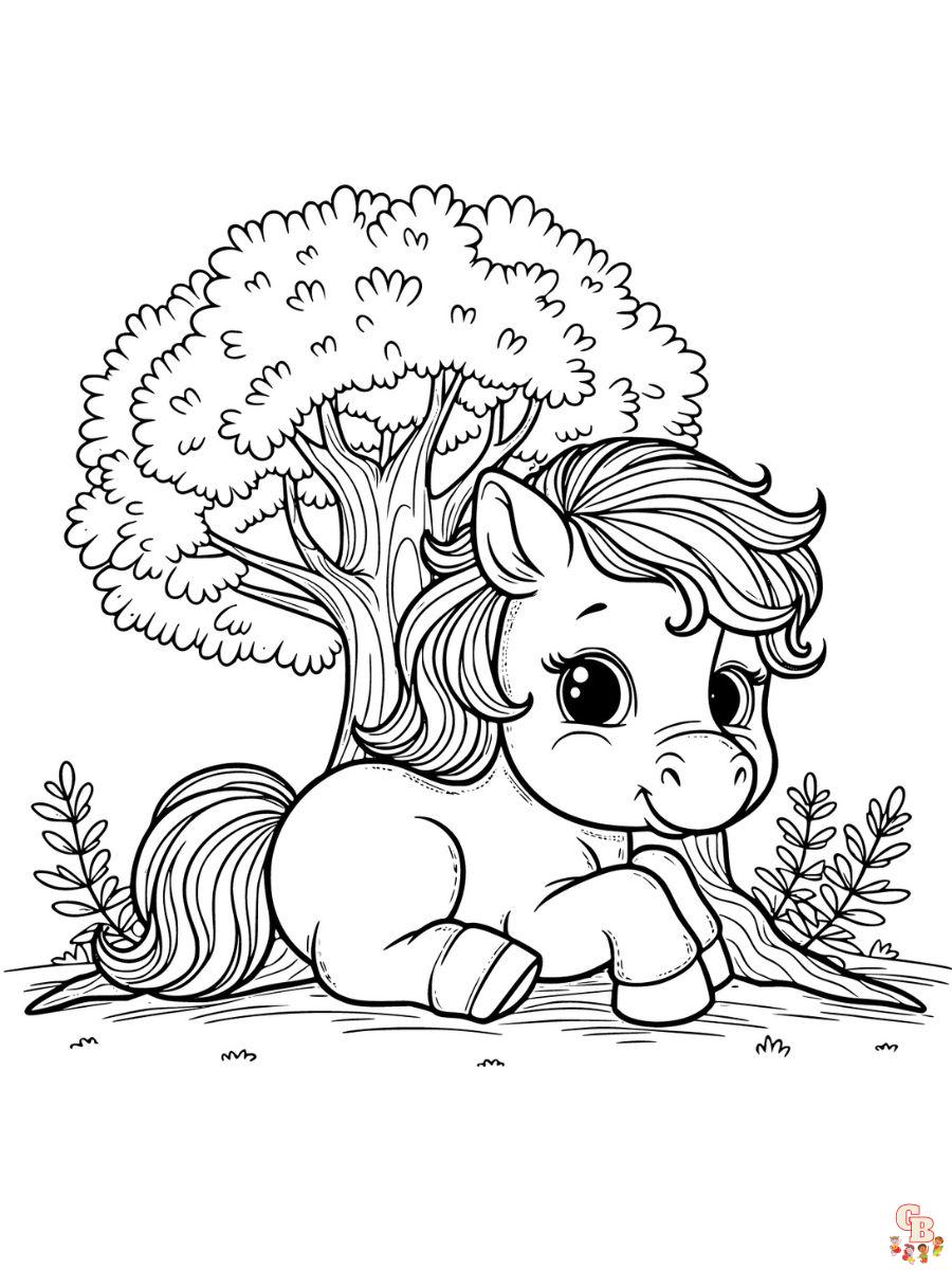baby horses coloring pages for kids