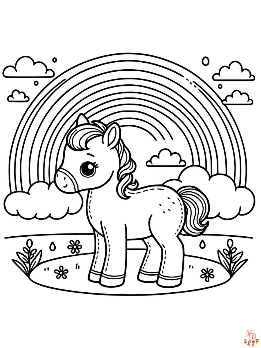 baby horses coloring pages free