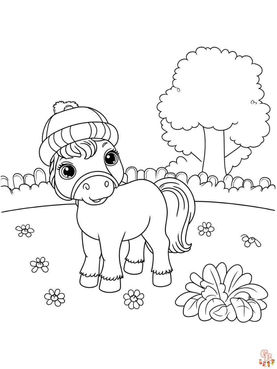baby horses coloring pages printable