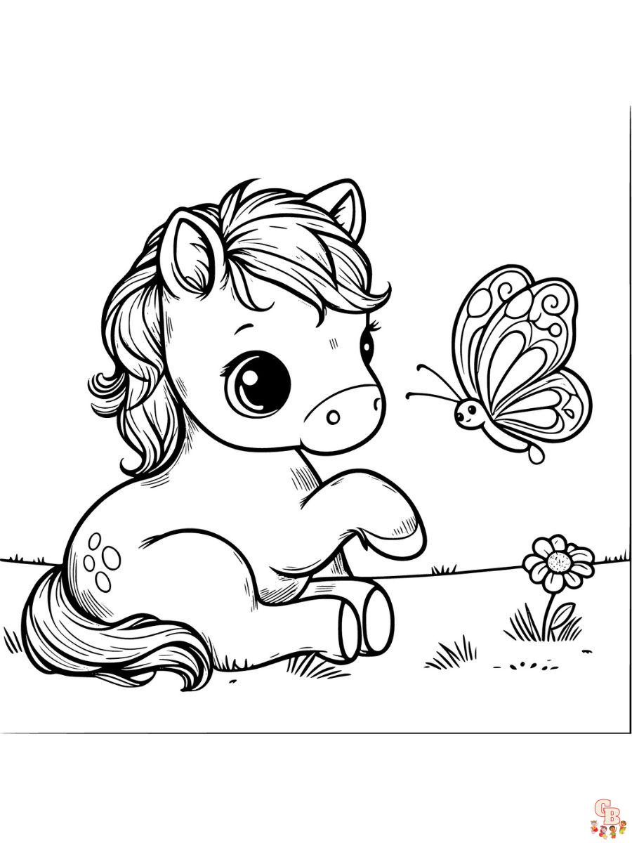 baby horses coloring pages to print