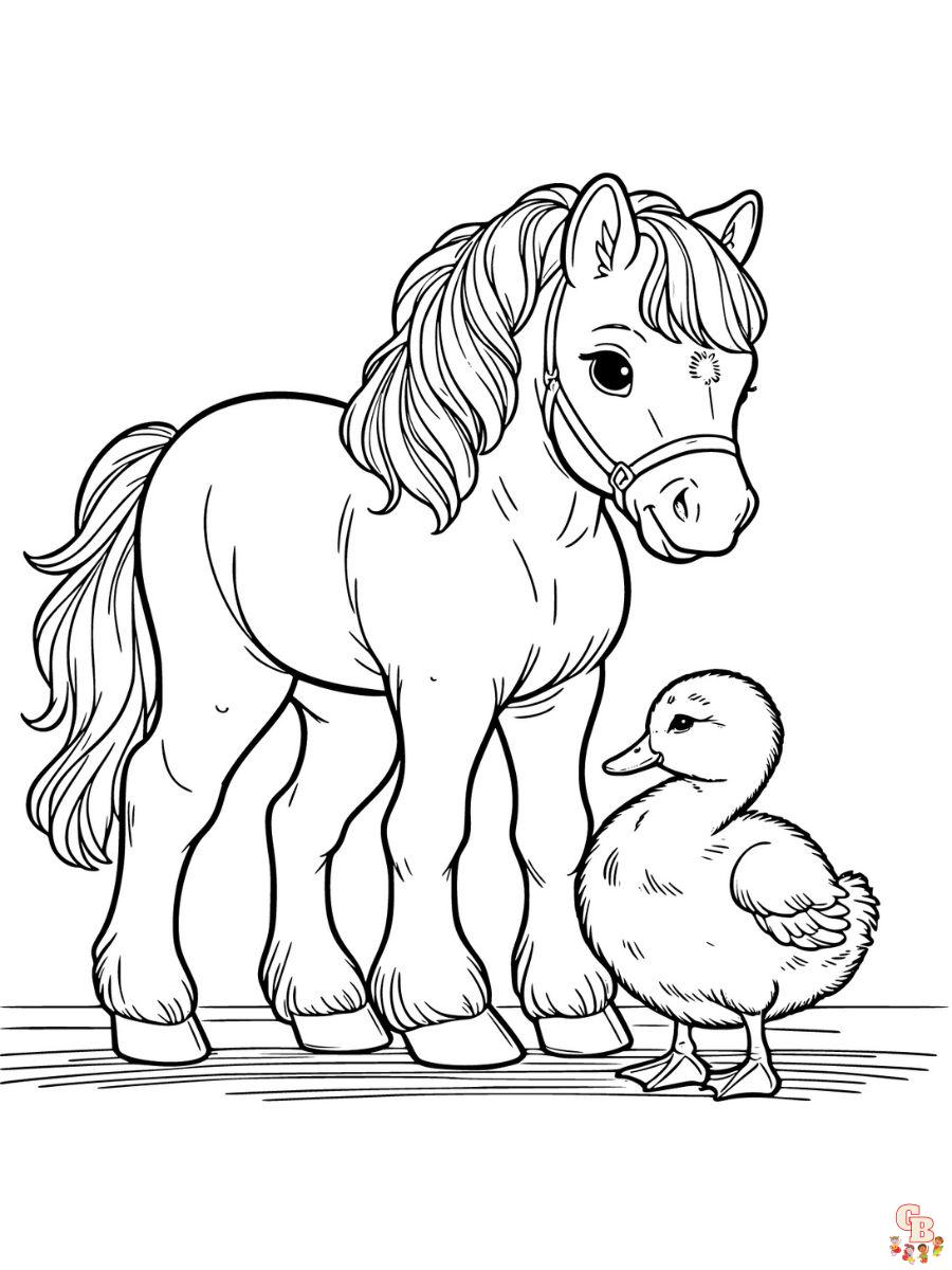 baby horses coloring pages