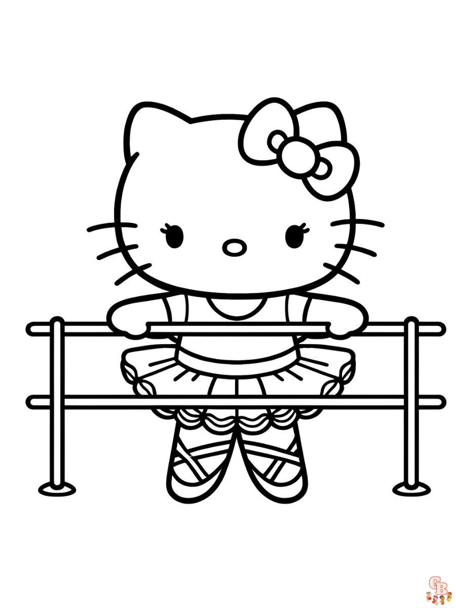 ballerina hello kitty coloring pages to print free