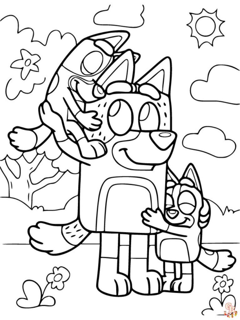 Join the Fun with Bluey Coloring Pages - GBcoloring