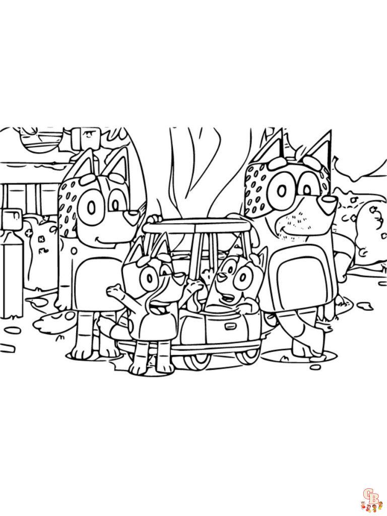 Bluey Family Coloring Pages: Bond, Create and Free Download