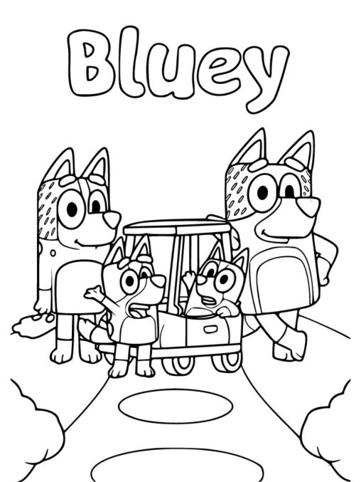 Join the Fun with Bluey Coloring Pages - GBcoloring