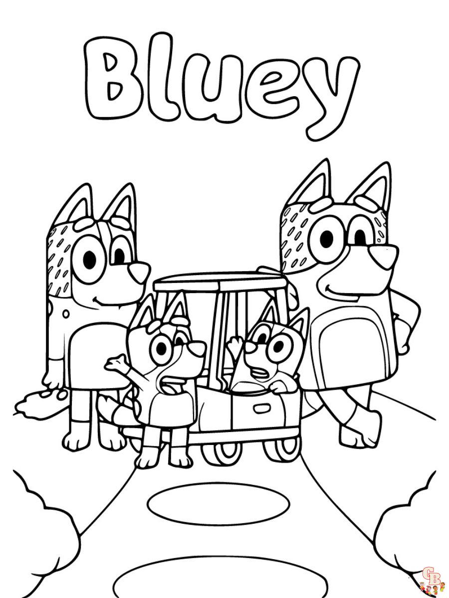 bluey family coloring pages