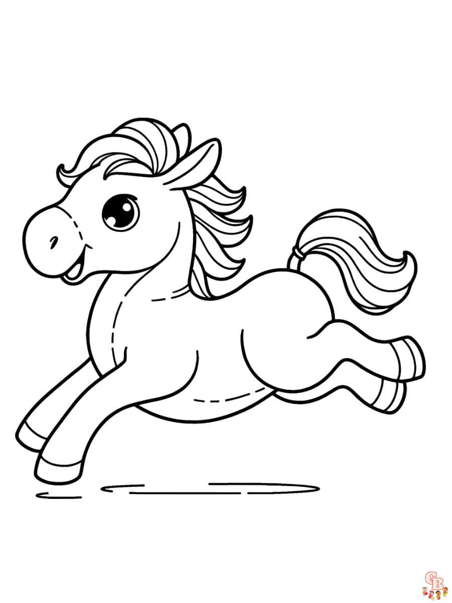bucking horse coloring pages free printable