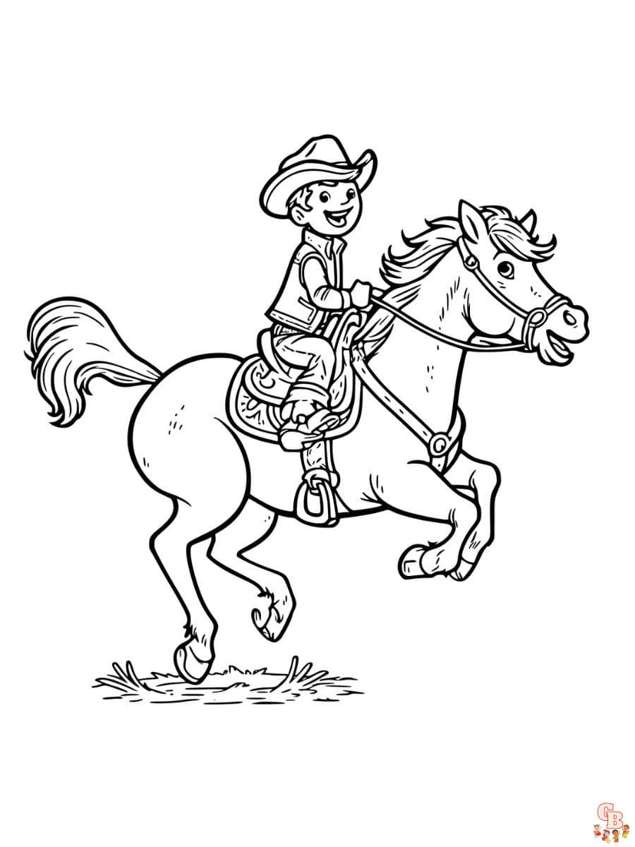 bucking horse coloring pages printable