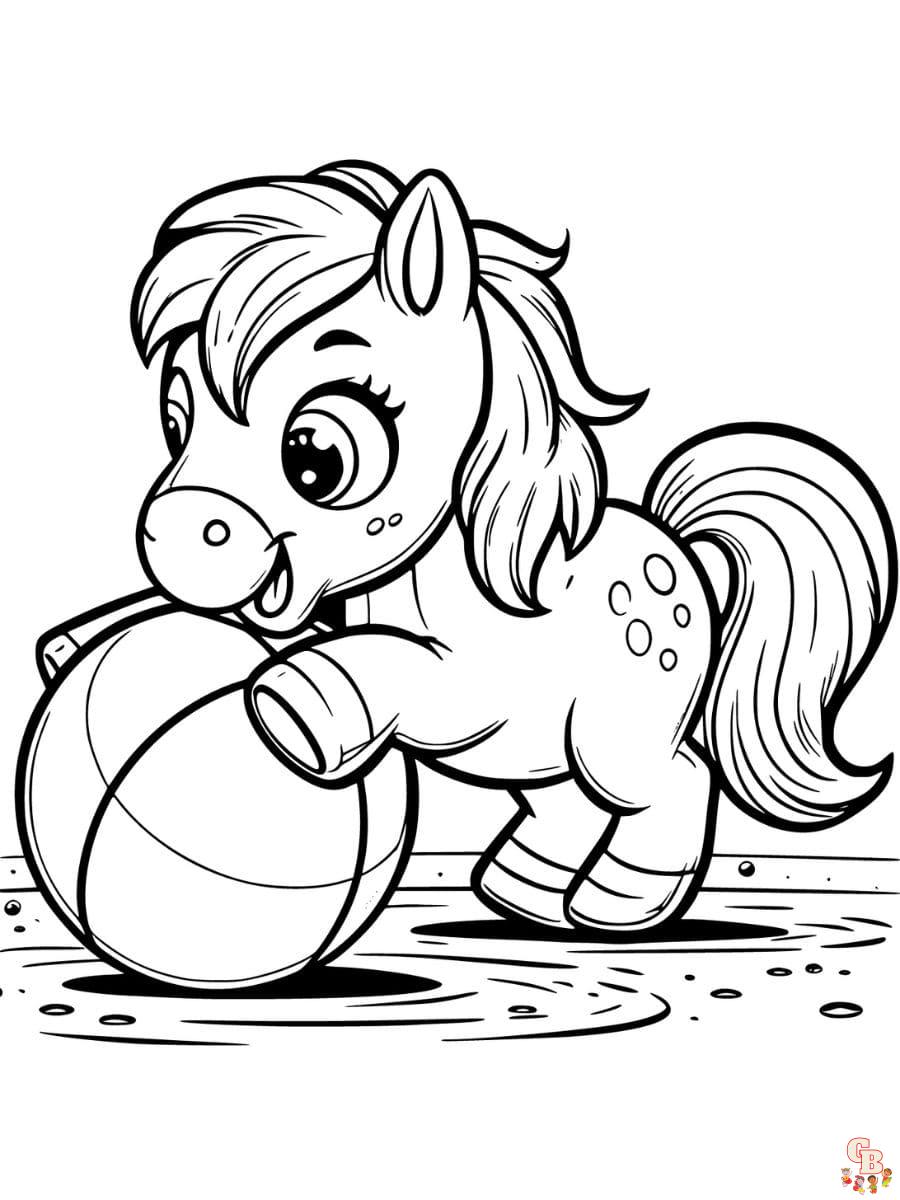 cartoon horse coloring pages for kids