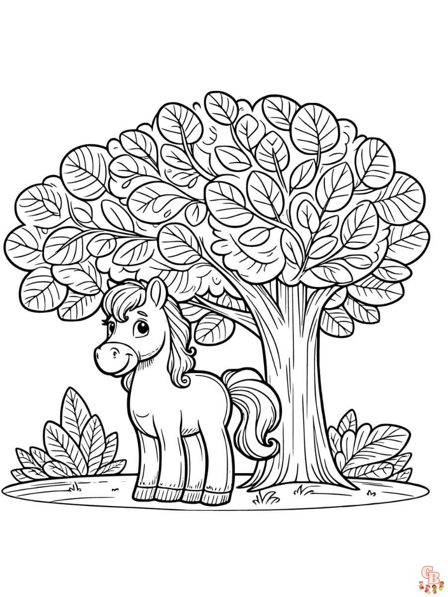 cartoon horse coloring pages free