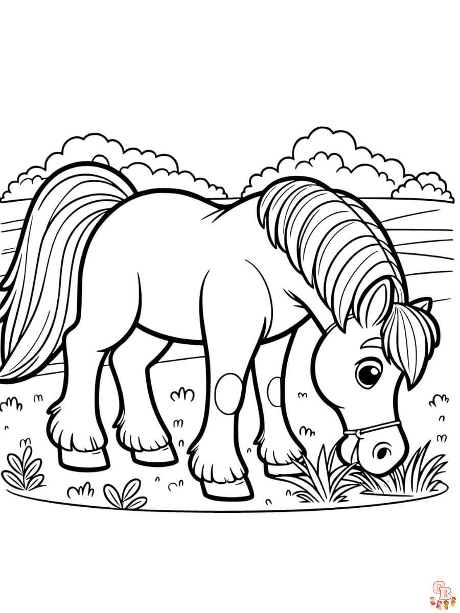 cartoon horse coloring pages printable